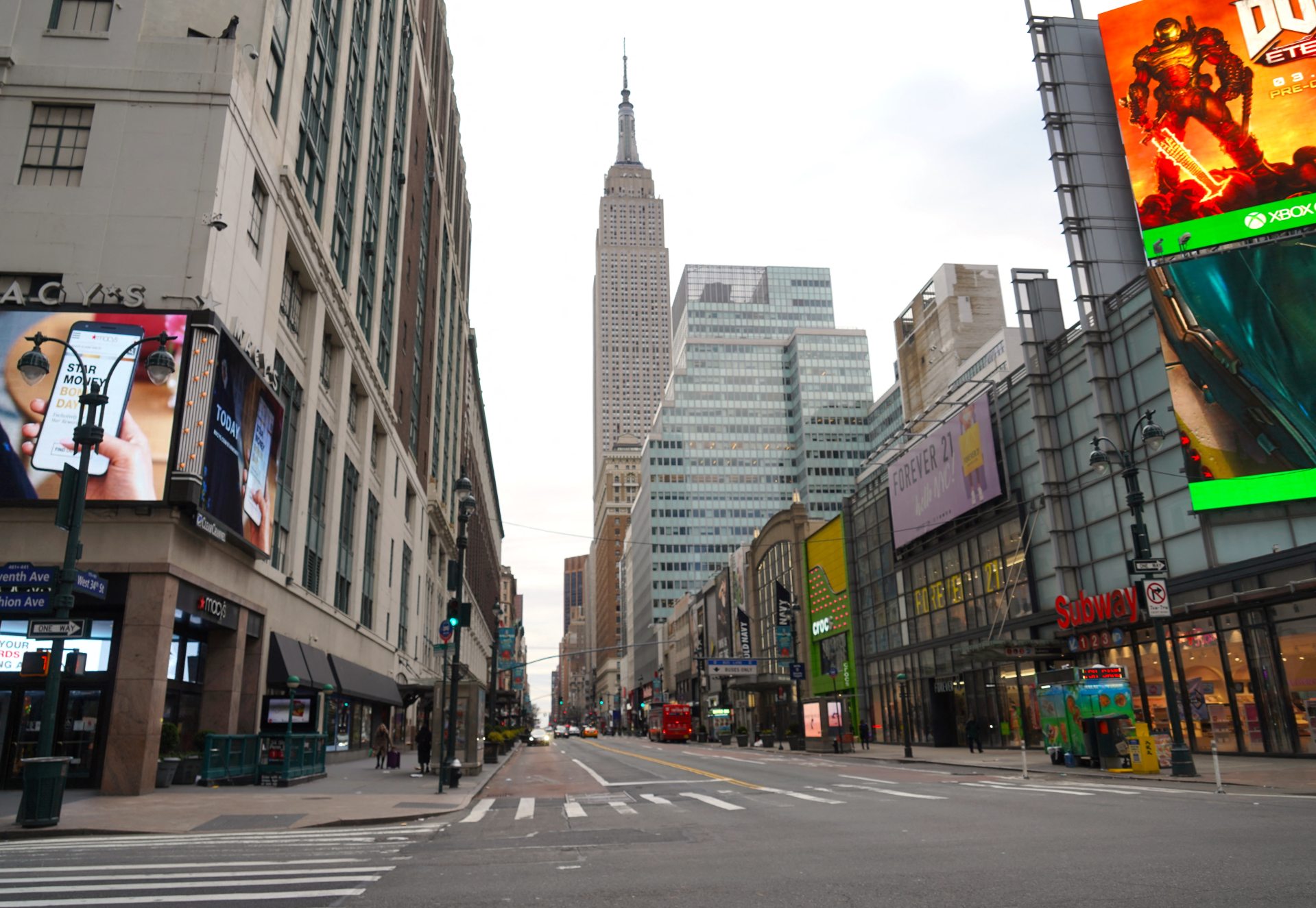 New York 2020. március 15-én / fotó: Selcuk Acar / NurPhoto / NurPhoto via AFP New York 2020. március 15-én / fotó: Selcuk Acar / NurPhoto / NurPhoto via AFP